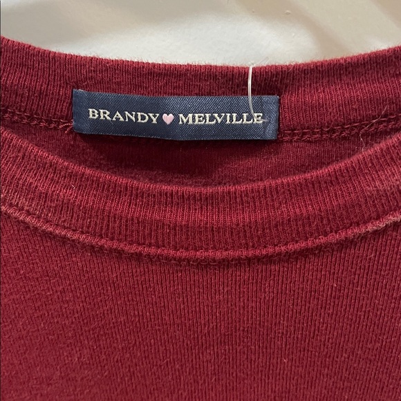 Brandy Melville Deep Red Tee - Picture 3 of 4